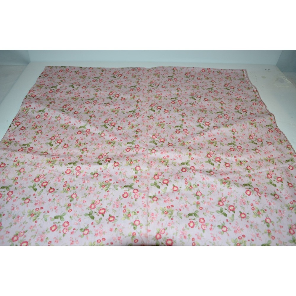 Vtg MODA cotton quilt fabric Isadora Pink floral pattern discontinued 106X46